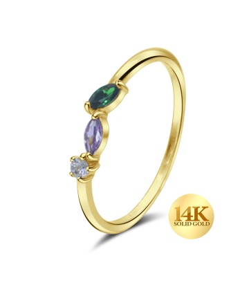 14K Gold Ring 14KY-NSR-4235 (MOQ 10 pcs)
